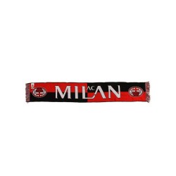 AC.Milan Sciarpa jacquard righe rosso/nero