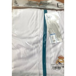 Real Madrid C.F  Pantaloncini 2017/2018 Ufficiali Junior bianchi   Taglie 8-10-12 anni