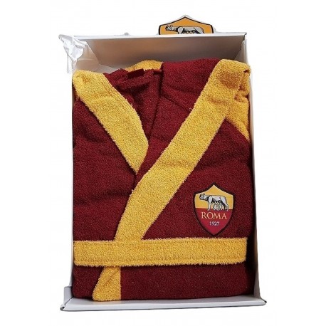 AS ROMA Accappatoio originale  bambino spugna Taglie 4/6 -8/10- 12/14  anni