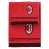 SET SPUGNA COPPIA 2 PEZZI 1+1 OSPITE 40 x 60 + ASCIUGAMANO 60 x 100 MILAN ASCIUGAMANI 100% SPUGNA DI PURO COTONE ROSSO NERO …