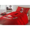 Milan Completo Letto, Cotone, Rosso/Nero, 150 x 295 cm/90 x 200 cm/52 x 80 cm
