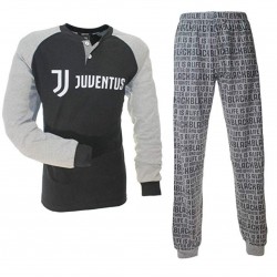 JUVENTUS. Pigiama Uomo in Caldo Cotone Prodotto Ufficiale Colore Nero Taglie S-10-12-14-16 anni