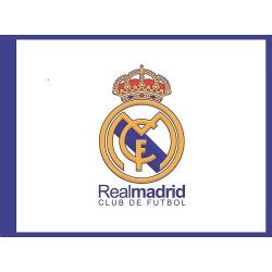 Real Madrid C.F - Bandiera ufficiale modello bianco 70 cm x 50 cm