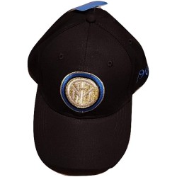 Inter cappello cappellino con visiera Colore nero con stemma ricamato misura regolabile