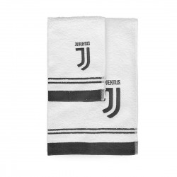 F.C. Juventus Set 1+1 Asciugamano medio+ospite  in Spugna di cotone Prodotto Ufficiale