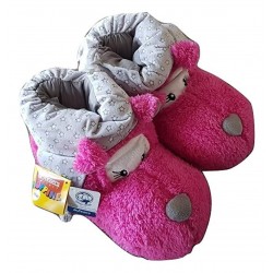 De Fonseca Moppine- Pantofole Cane Fucsia con Berretto con pon pon Misure dal 35 al 41