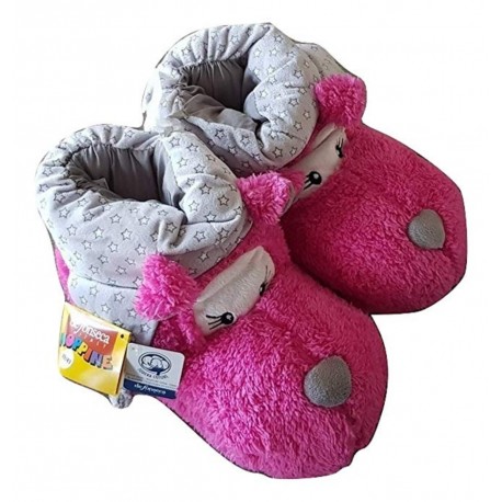 De Fonseca Moppine- Pantofole Cane Fucsia con Berretto con pon pon Misure dal 35 al 41