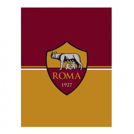 AS Roma Plaid Pile 120x150 Prodotto Ufficiale Colore Giallo Rosso